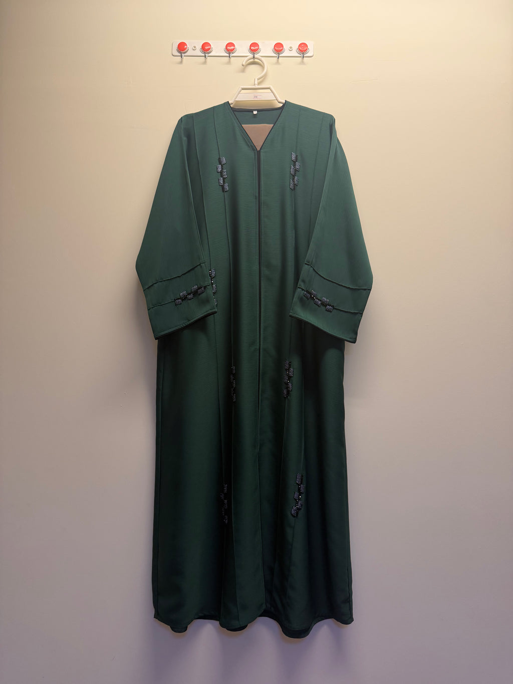 Embellished Open Front Abaya