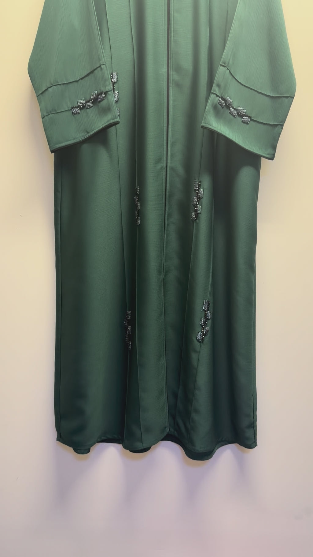 Embellished Open Front Abaya